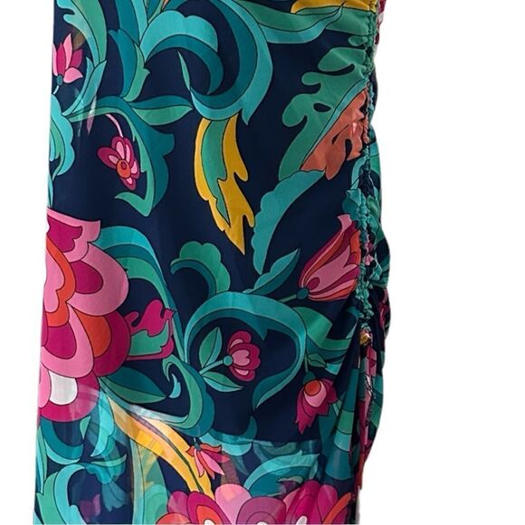 TRINA TURK Swim Sarong silk INDIA GARDEN PRINT Sold out every where Size M - Picture 8 of 8